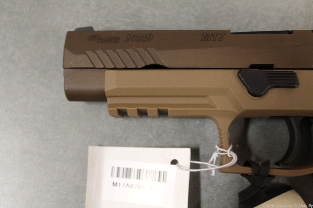 Sig Sauer 320F M17 with sight plate, Coyote Brown, night sights, NIB -img-10