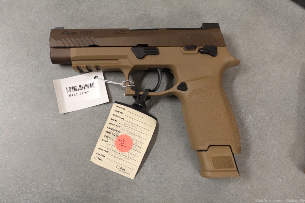 Sig Sauer 320F M17 with sight plate, Coyote Brown, night sights, NIB -img-18
