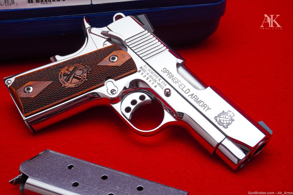 Springfield Ultra Compact 3.5" 1911 .45ACP *BREATHTAKING BRIGHT STAINLESS*-img-3