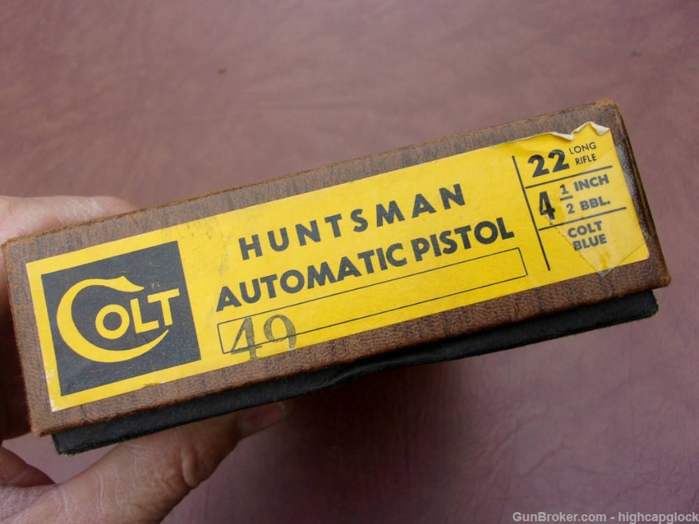 Colt Huntsman .22lr 4.5" Pistol w/ Box & Manual 1968 SO NICE $1START-img-21
