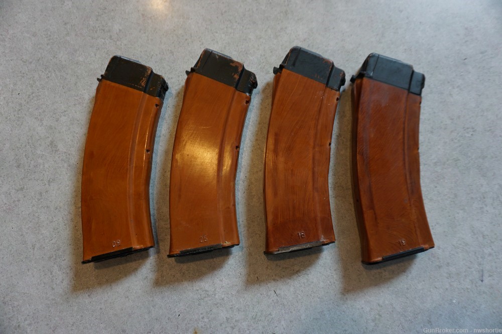 Four Russian E Block Bakelite AK-74 30 round magazines CAI converted to 223-img-1