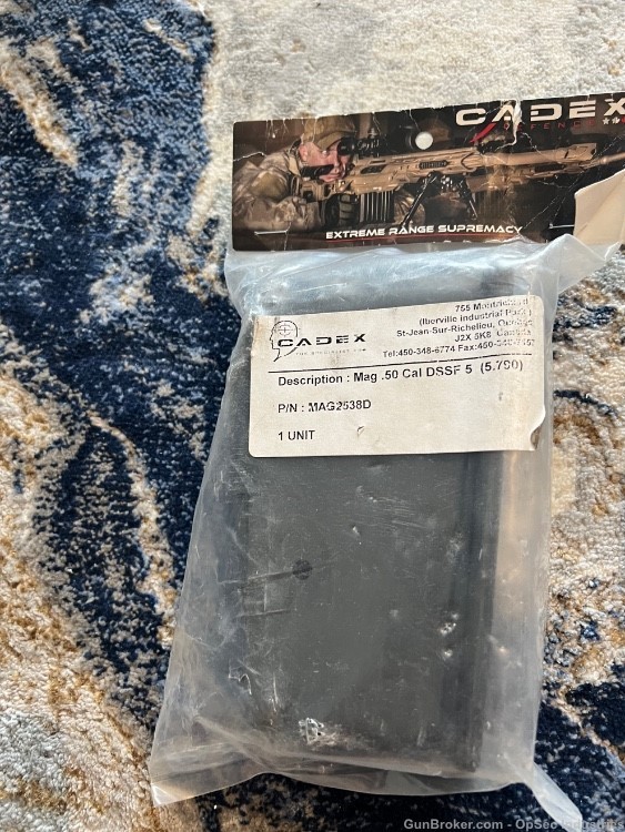 Cadex Magazine .50cal 5 Round MAG2538D-img-0