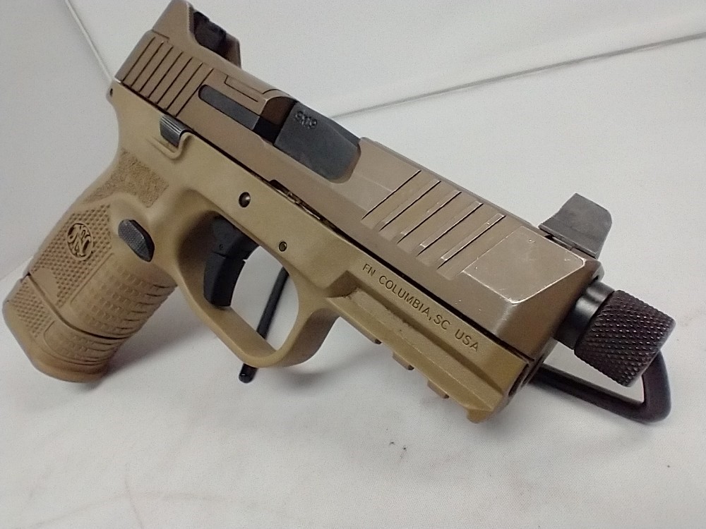 FN 509C Tactical 9mm Pistol FDE 4" Threaded/MOS w/Case & Paperwork USED-img-10