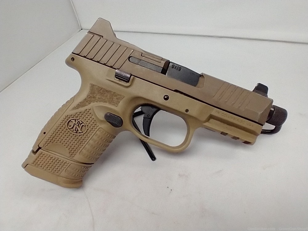 FN 509C Tactical 9mm Pistol FDE 4" Threaded/MOS w/Case & Paperwork USED-img-9