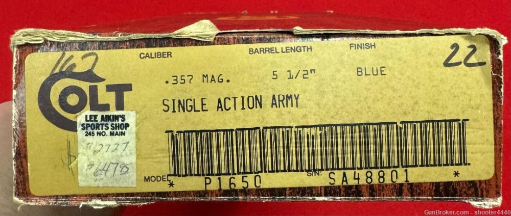 Colt Single Action Army SAA 3rd Generation .357 Mag NIB! No Reserve!-img-3