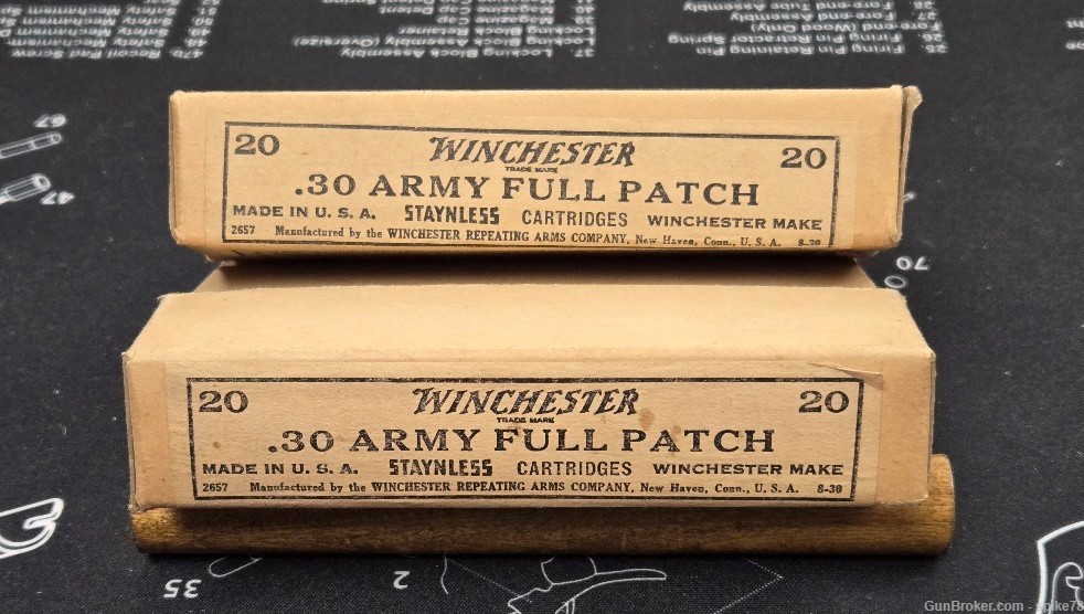 Vintage FACTORY WINCHESTER 30 Army Full Patch For KRAG and WIN 95-img-1