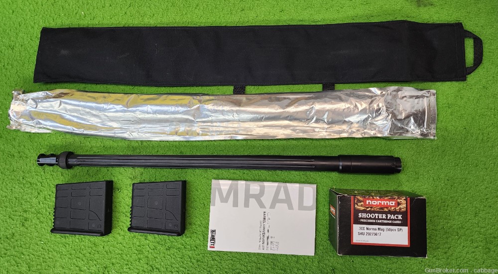 Barrett Mrad 300nm barrel with 2 mags and 50 pieces of new brass-img-3
