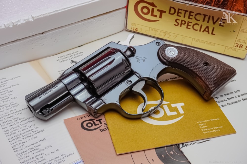 EXCELLENT 1977 Colt Detective Special 2" .38 Special Blue In Original Box!-img-0