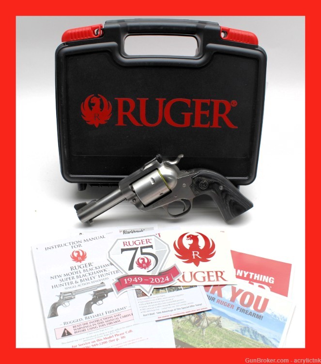 Ruger NIB Bisley Blackhawk SS 3 3/4 44 Magnum FREE SHIPPING WITH BUY IT NOW-img-0
