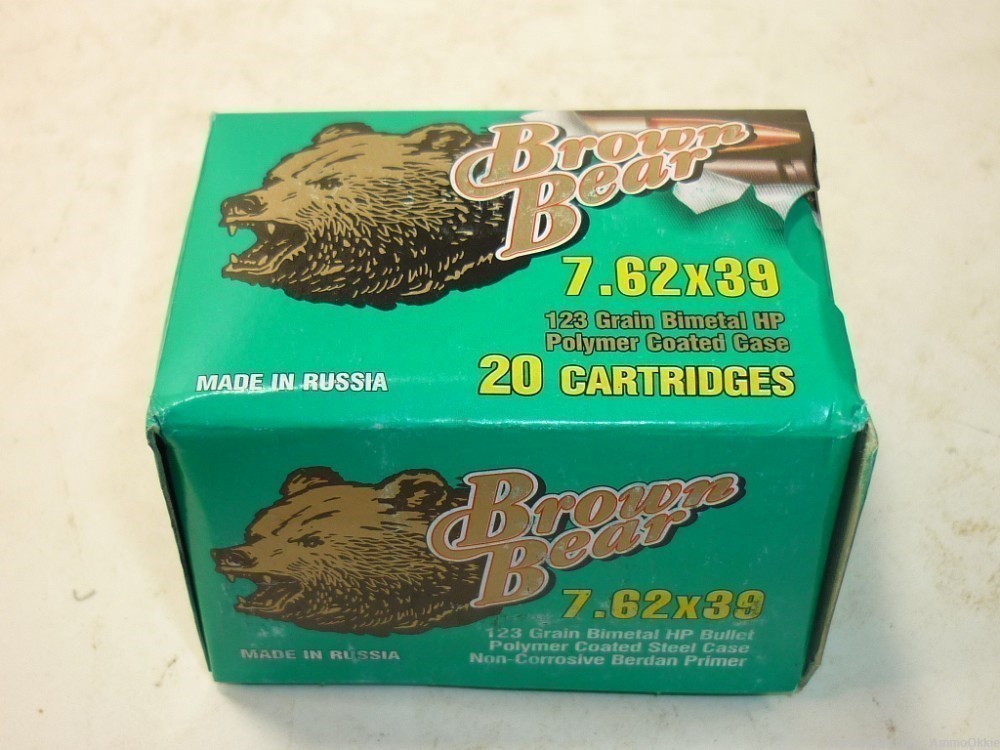 100rd - SAMPLE LOT - 7.62x39 - Yugo M67 Russia TCW Golden Tiger Brown Bear -img-13