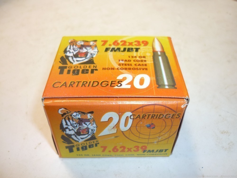 100rd - SAMPLE LOT - 7.62x39 - Yugo M67 Russia TCW Golden Tiger Brown Bear -img-5