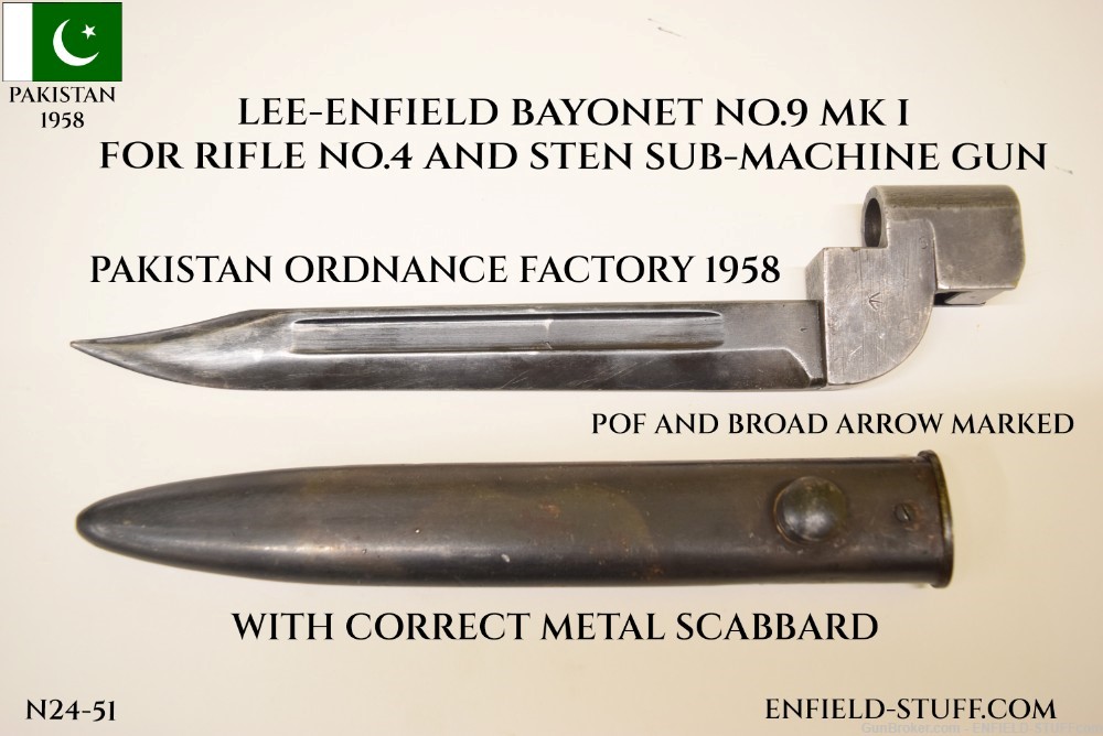 Lee-Enfield bayonet No.9 Mk I for Rifle No.4 and Sten sub-machine gun-img-1