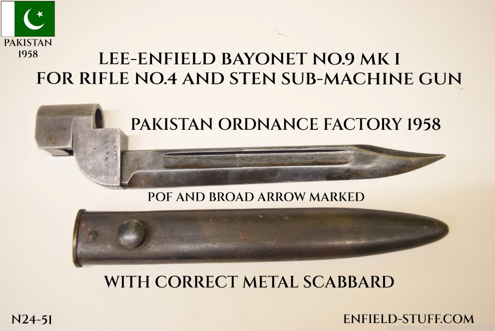 Lee-Enfield bayonet No.9 Mk I for Rifle No.4 and Sten sub-machine gun-img-0