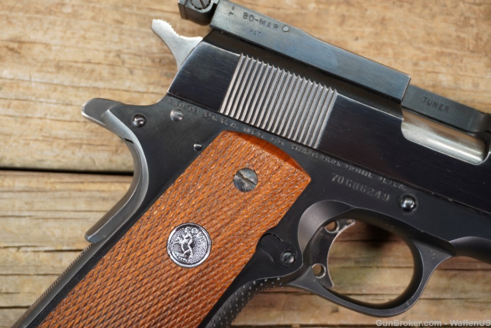 Clark Custom Colt Series 70 LONG SLIDE 1976 .45 target 1911 EXCELLENT 45-img-10