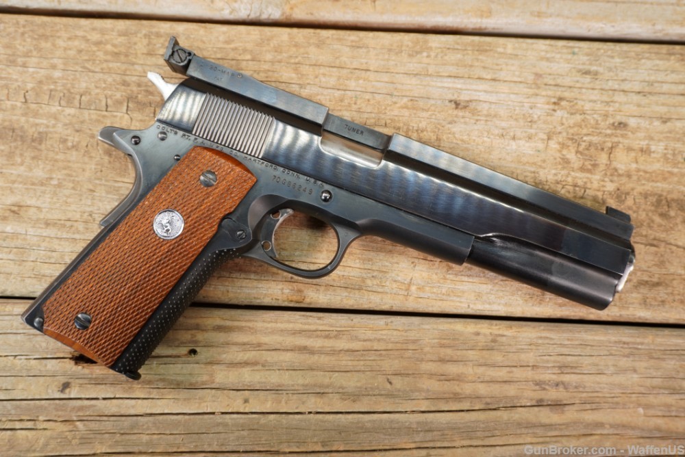 Clark Custom Colt Series 70 LONG SLIDE 1976 .45 target 1911 EXCELLENT 45-img-31
