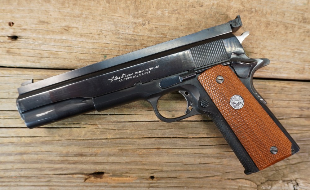 Clark Custom Colt Series 70 LONG SLIDE 1976 .45 target 1911 EXCELLENT 45-img-0