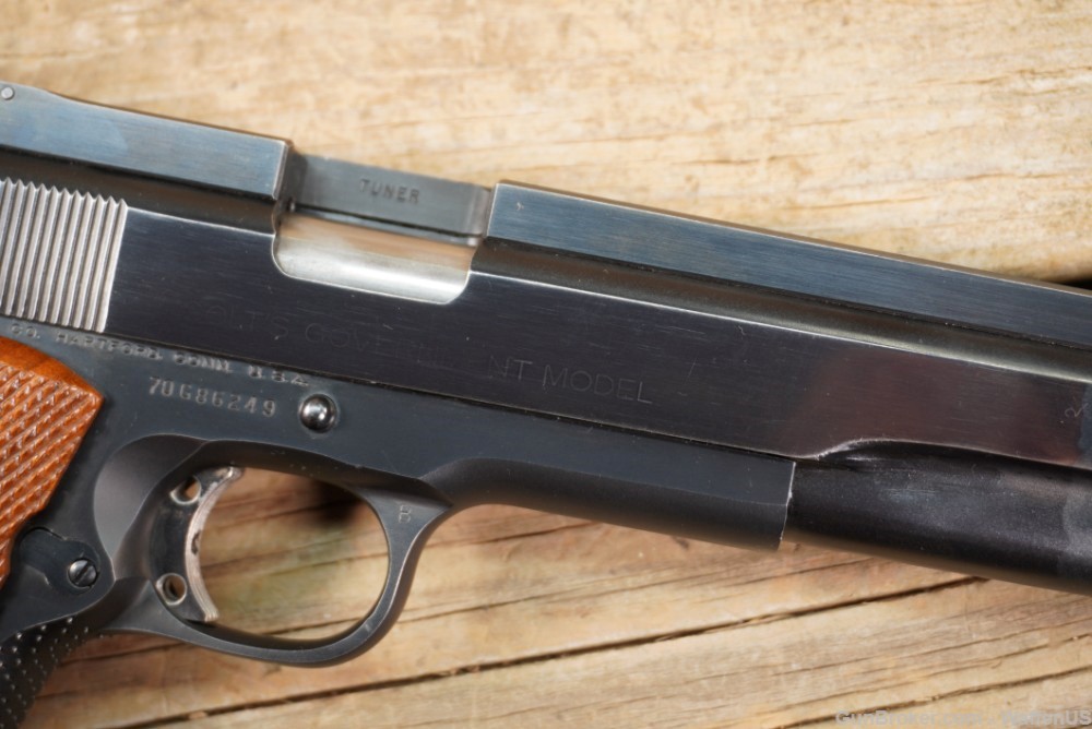 Clark Custom Colt Series 70 LONG SLIDE 1976 .45 target 1911 EXCELLENT 45-img-14