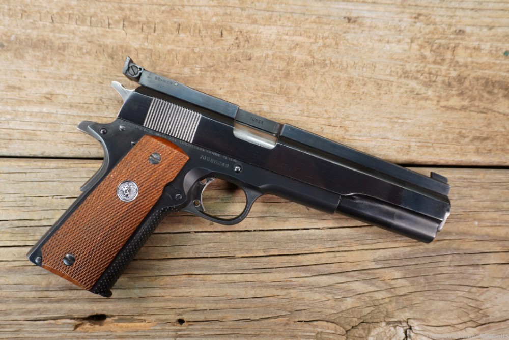 Clark Custom Colt Series 70 LONG SLIDE 1976 .45 target 1911 EXCELLENT 45-img-8