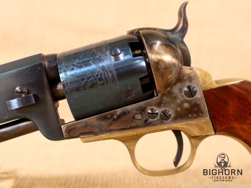 Uberti 1851 Navy Revolver .36 Cal. 7.5" Case-Hardened Black Powder Revolver-img-3