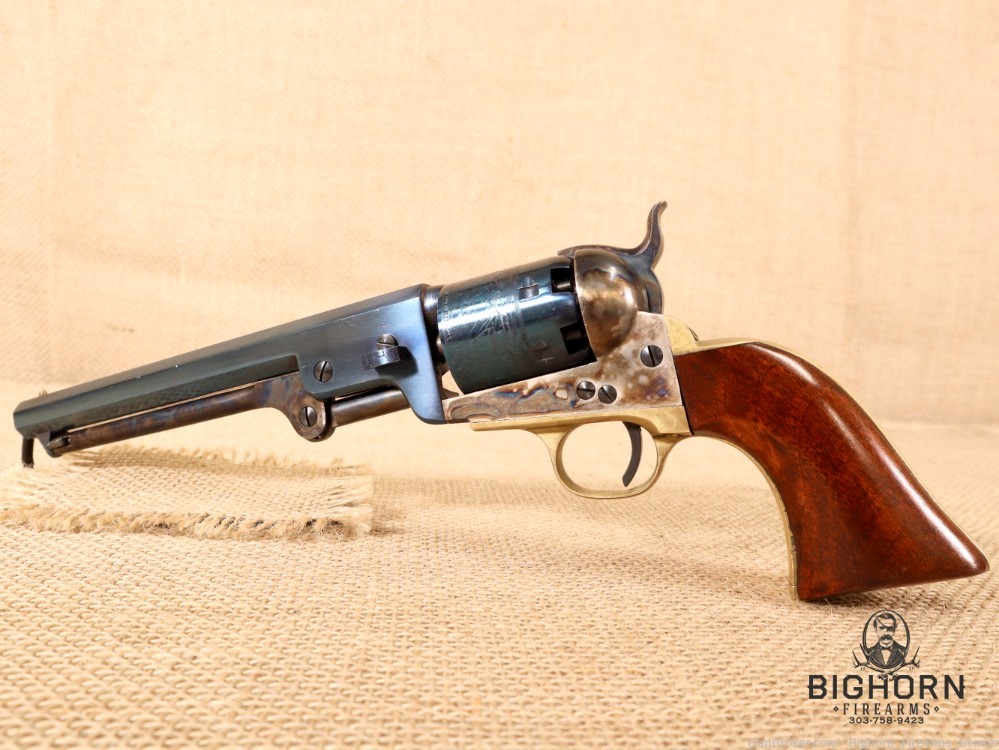 Uberti 1851 Navy Revolver .36 Cal. 7.5" Case-Hardened Black Powder Revolver-img-5