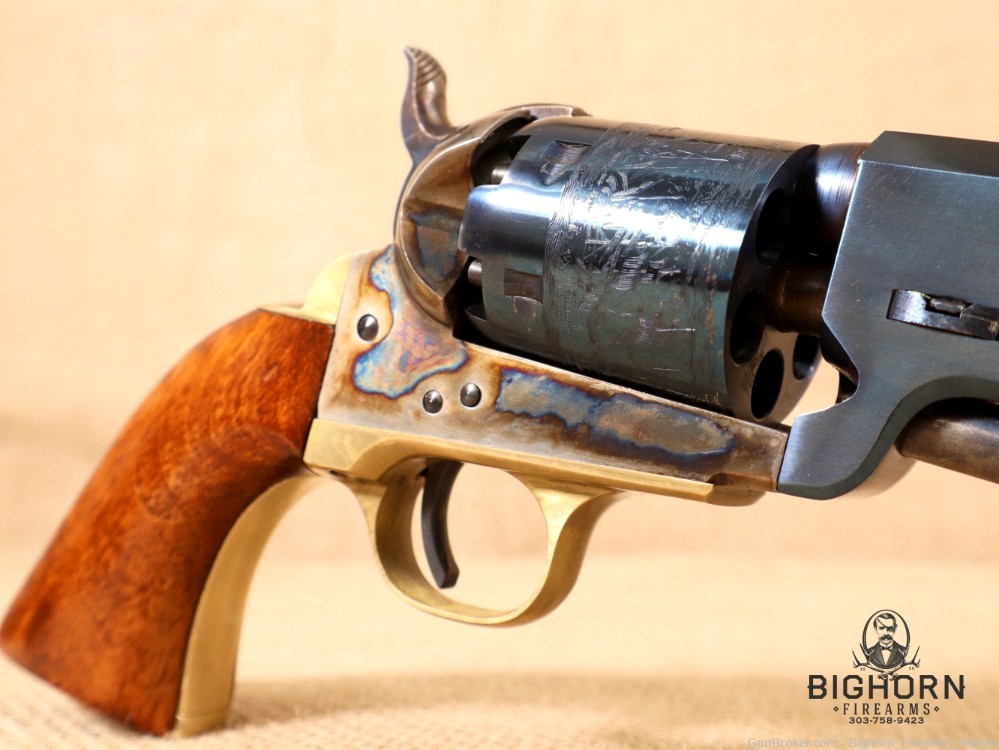 Uberti 1851 Navy Revolver .36 Cal. 7.5" Case-Hardened Black Powder Revolver-img-19