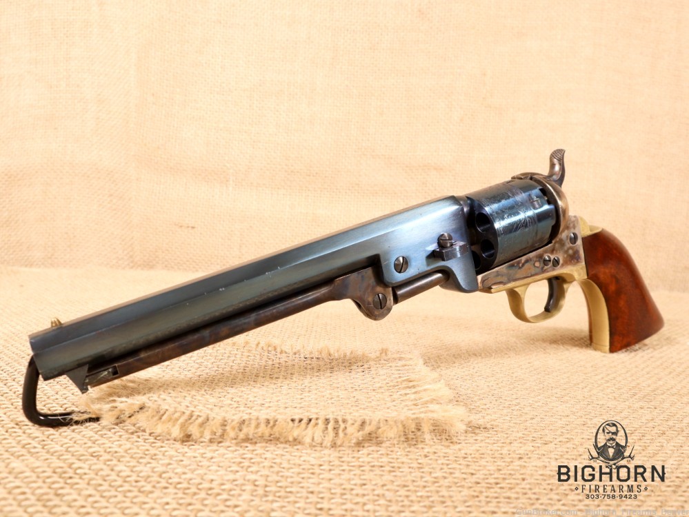 Uberti 1851 Navy Revolver .36 Cal. 7.5" Case-Hardened Black Powder Revolver-img-0