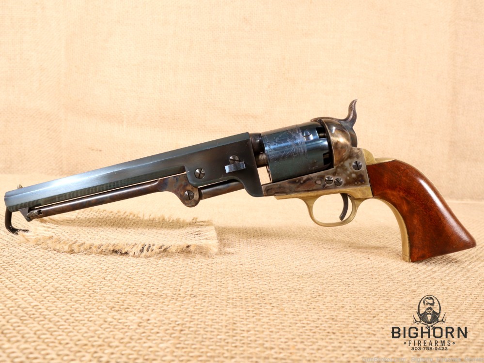 Uberti 1851 Navy Revolver .36 Cal. 7.5" Case-Hardened Black Powder Revolver-img-1