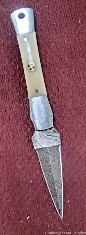 Damascus FULL TANG BOOT DAGGER -img-2