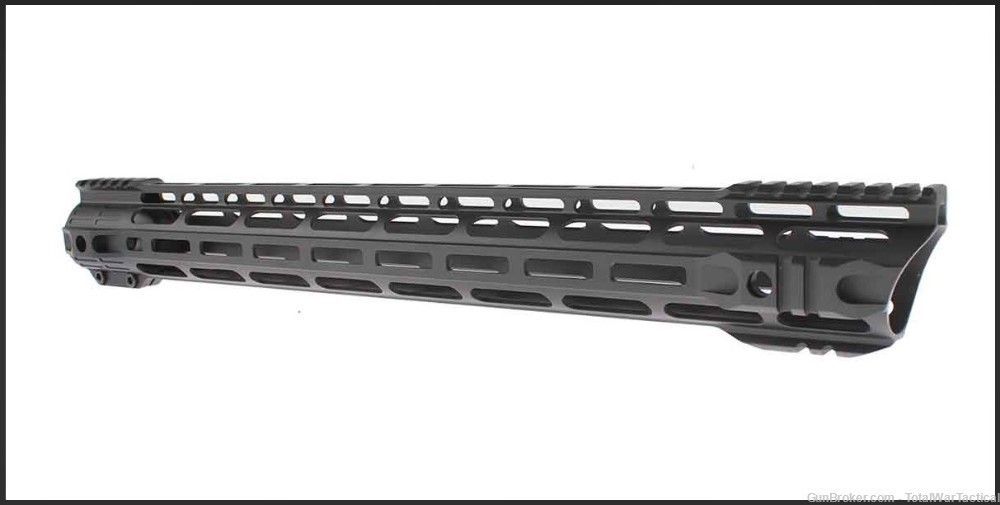 19" AR10 LOW Profile Slanted HYBRID MLOK DPMS Free Float Handguard Rail-img-0