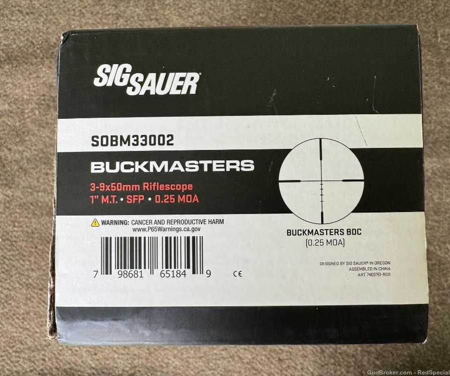 SIG SAUER Buckmasters 3-9x50mm Rifle Scope SOBM33002-img-5