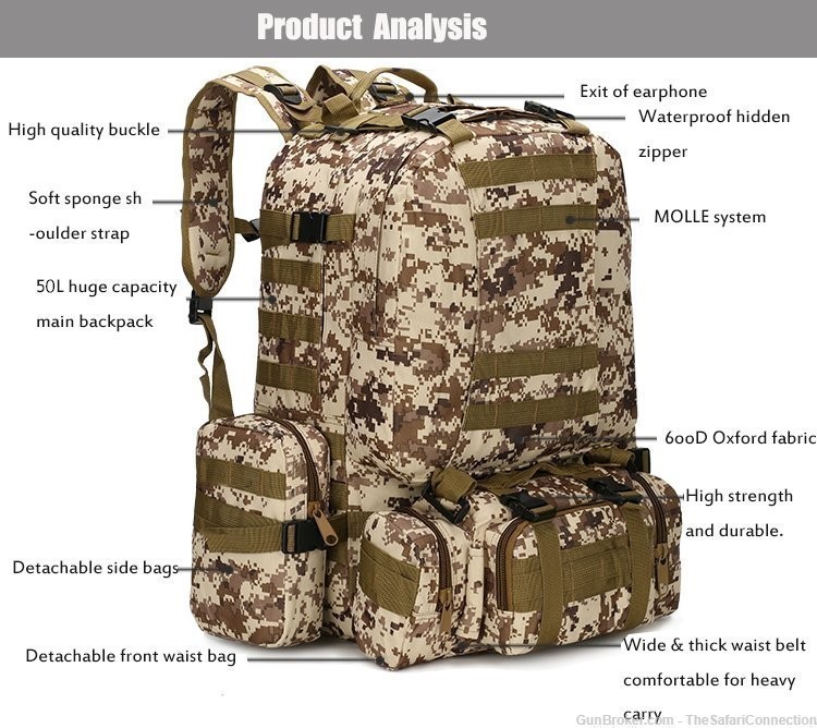 GTZ BULLET PROOF Bug-Out 55 liter back pack bulletproof LOW$-img-9