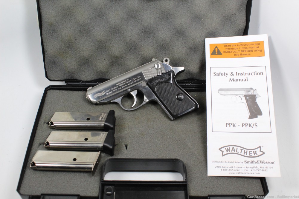 S&W Walther PPK .380 ACP Compact Police Pistol Kurz w/ Original Box-img-0