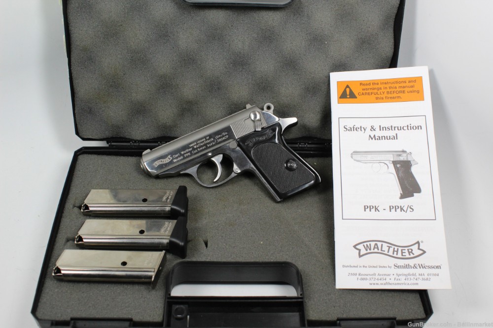 S&W Walther PPK .380 ACP Compact Police Pistol Kurz w/ Original Box-img-1