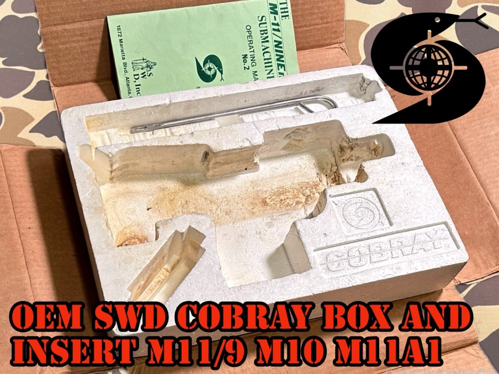 VTG RARE SWD Cobray SMG Box + Insert + Extras MAC-10 M11/9 M11 RPB INGRAM -img-0