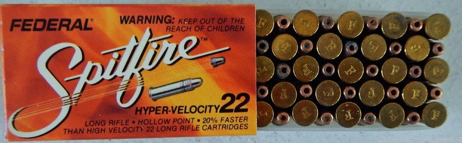 Federal Spitfire 22 cal. ammo Hyper Velocity. 1500 FPS. Vintage, Collector-img-3