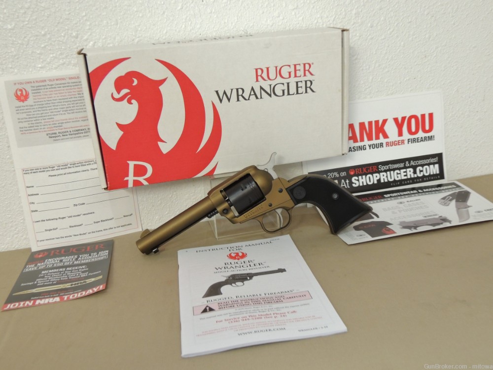 Ruger Wrangler .22LR Single Action 6 Shooter 4 5/8” Burnt Bronze Cerakote -img-0