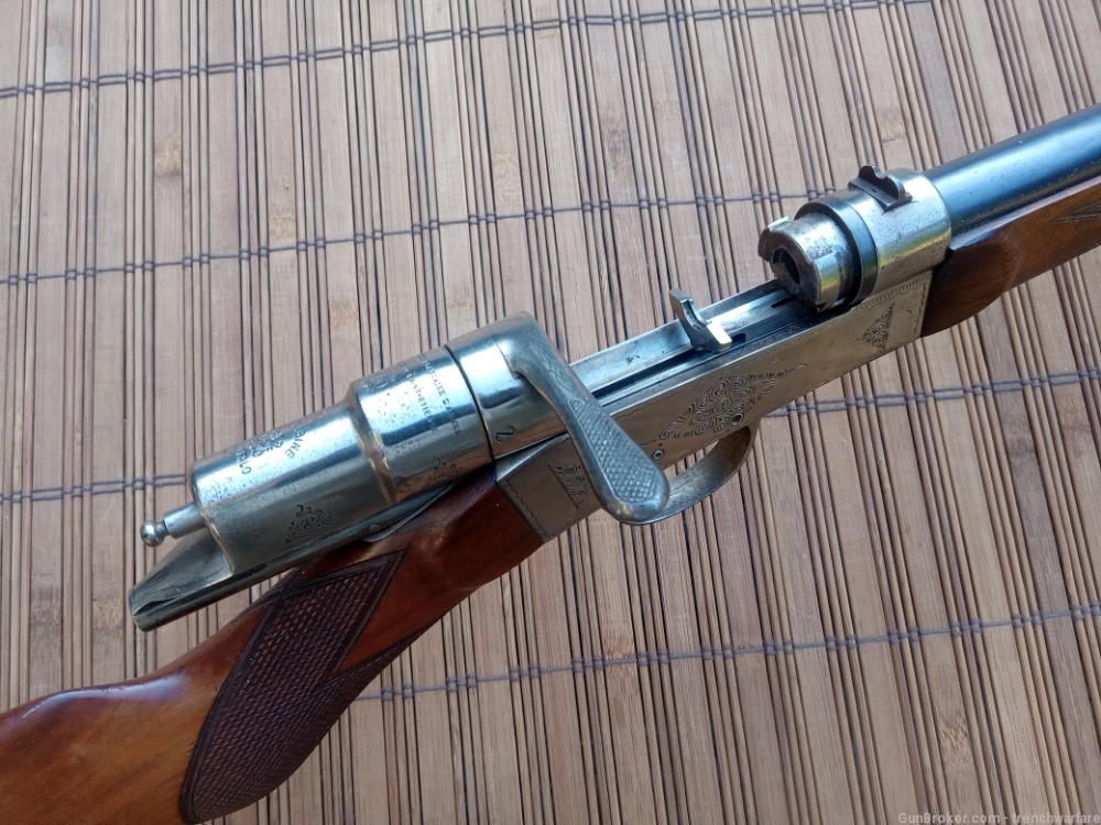 St. Etienne French 9MM Rimfire Garden Gun Shotgun Buffalo Carbine Engraved-img-6