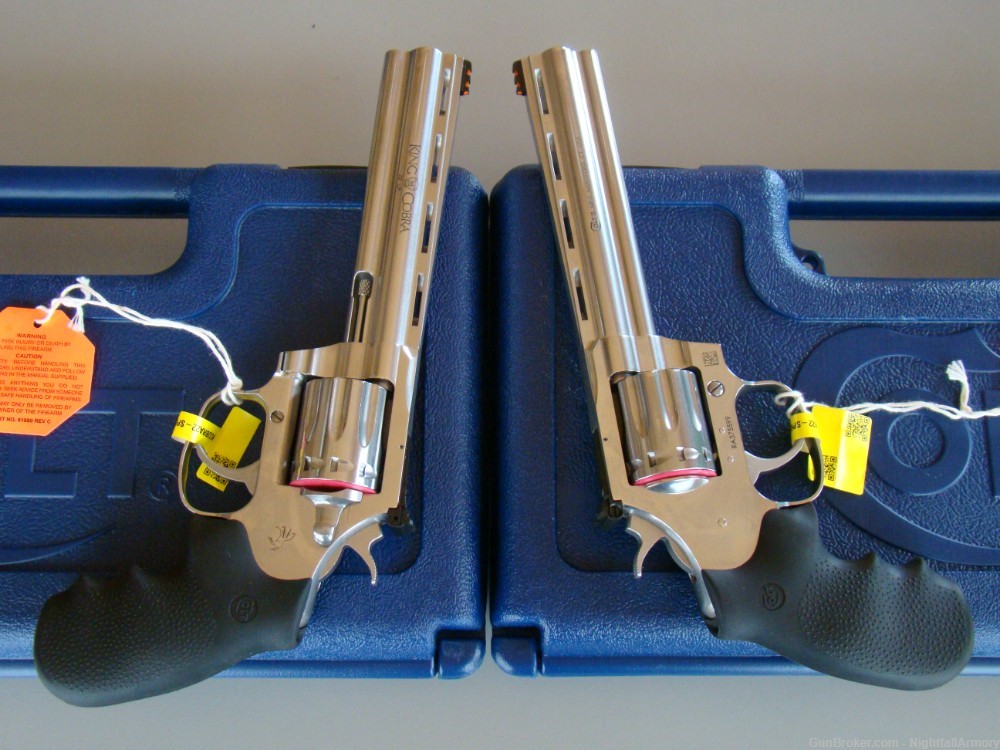 Pair of Colt King Cobra Target .22LR 6" Revolvers SS 22 Consecutive #'s WOW-img-7