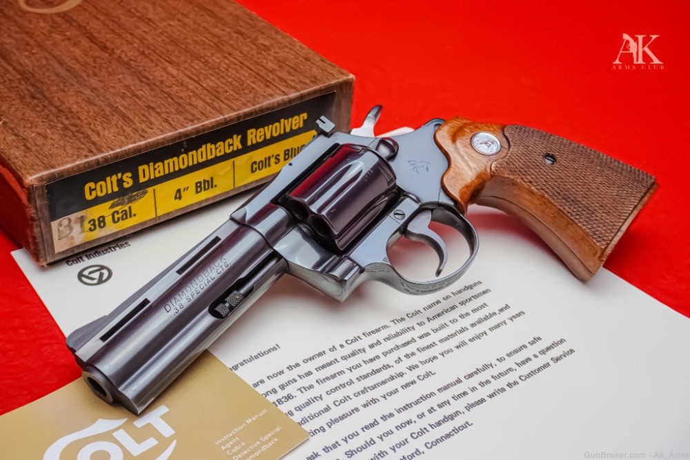Stunning 1972 Colt Diamondback 4" .38 Special *ORIGINAL BOX & PAPERS*-img-0
