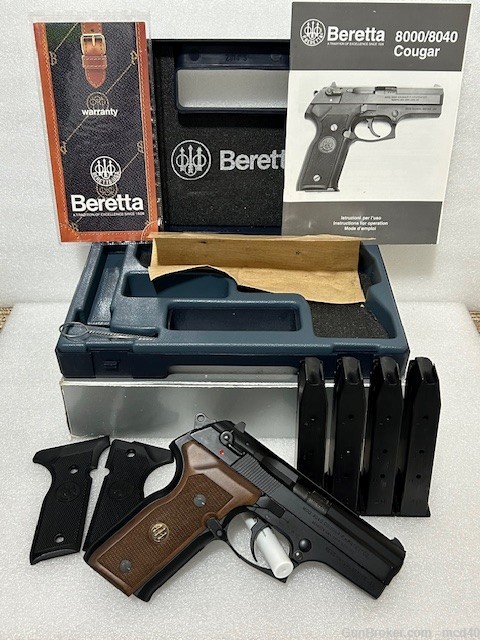 Beretta 8040F 40S&W 8040-F Cougar 40 S&W Wood Grips Rare smaller 96 96F -img-1