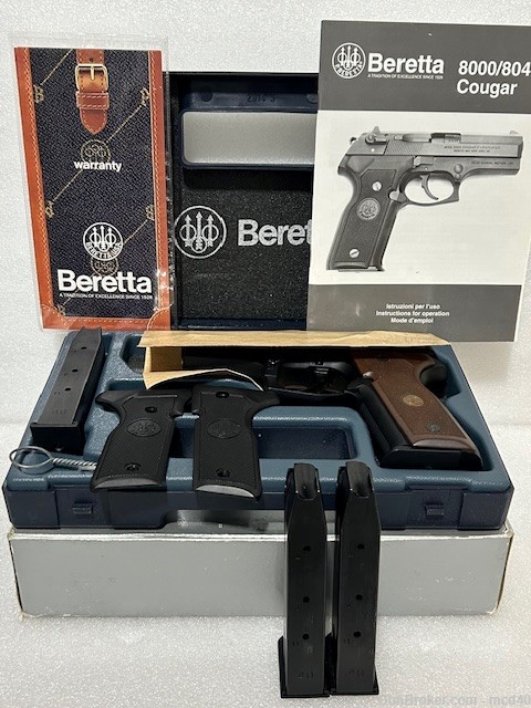 Beretta 8040F 40S&W 8040-F Cougar 40 S&W Wood Grips Rare smaller 96 96F -img-30