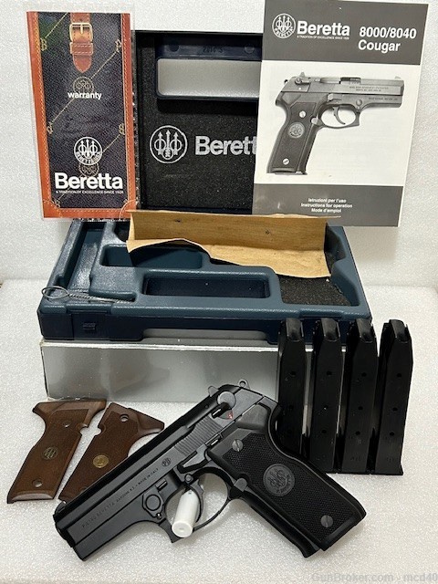 Beretta 8040F 40S&W 8040-F Cougar 40 S&W Wood Grips Rare smaller 96 96F -img-2