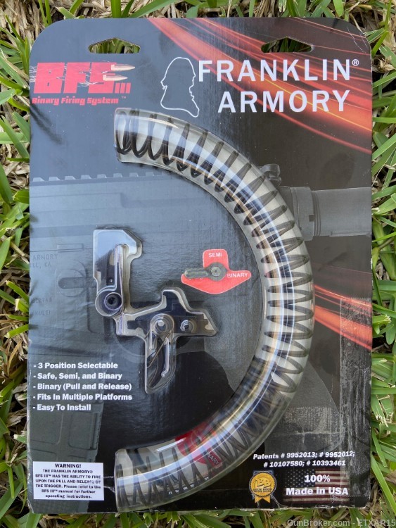Franklin Armory Binary Trigger BFS-III AR-C1 - New Open Box-img-0