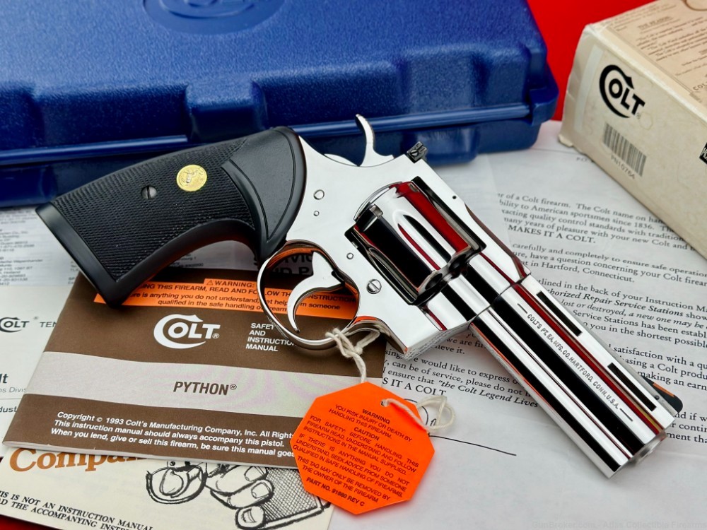 *LAST YEAR* 1996 COLT PYTHON  4" .357 MAG |*FACTORY BRIGHT STAINLESS*| NIB!-img-5