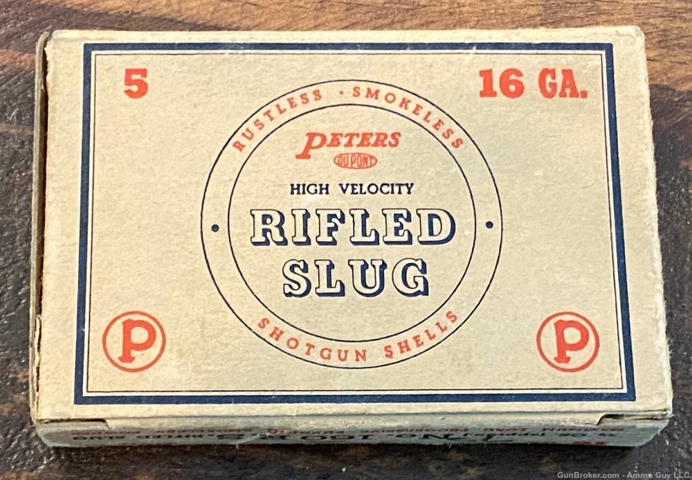 Peters 16 gauge Rifled slug Vintage-img-0