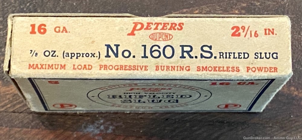 Peters 16 gauge Rifled slug Vintage-img-1