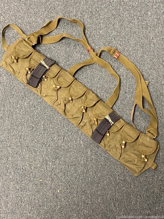 AK47/SKS CHINESE BANDOLIER WITH 20 STRIPPER CLIPS 10 ROUND. -img-0