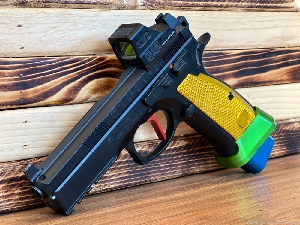 CZ CUSTOM SP-01 PARROT SAO OPTICS READY "LIMITED EDITION" 4.6" BBL 9MM-img-0