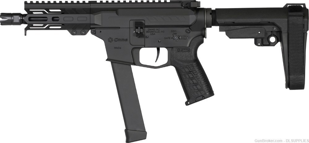 CMMG BANSHEE MKGS (GLOCK) ARMOR BLACK AB CERAKOTE W/ RIPBRACE 5" BBL 9MM-img-1