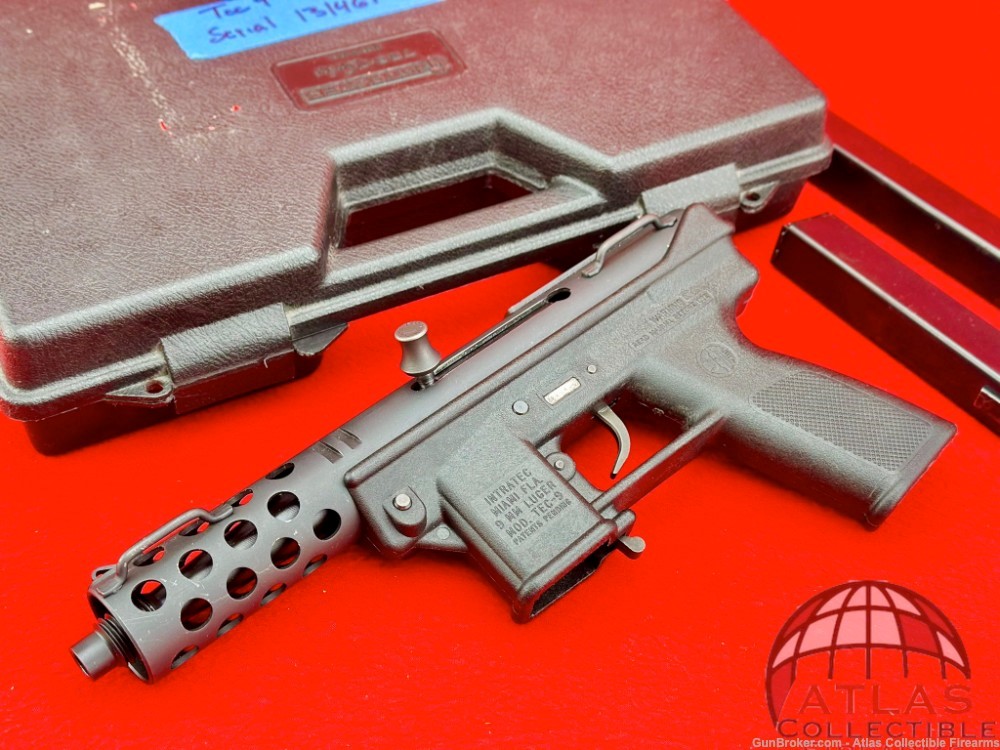 PRE BAN Intratec Model TEC-9 Semi Auto Pistol 9mm 5" Barrel - Two Magazines-img-0